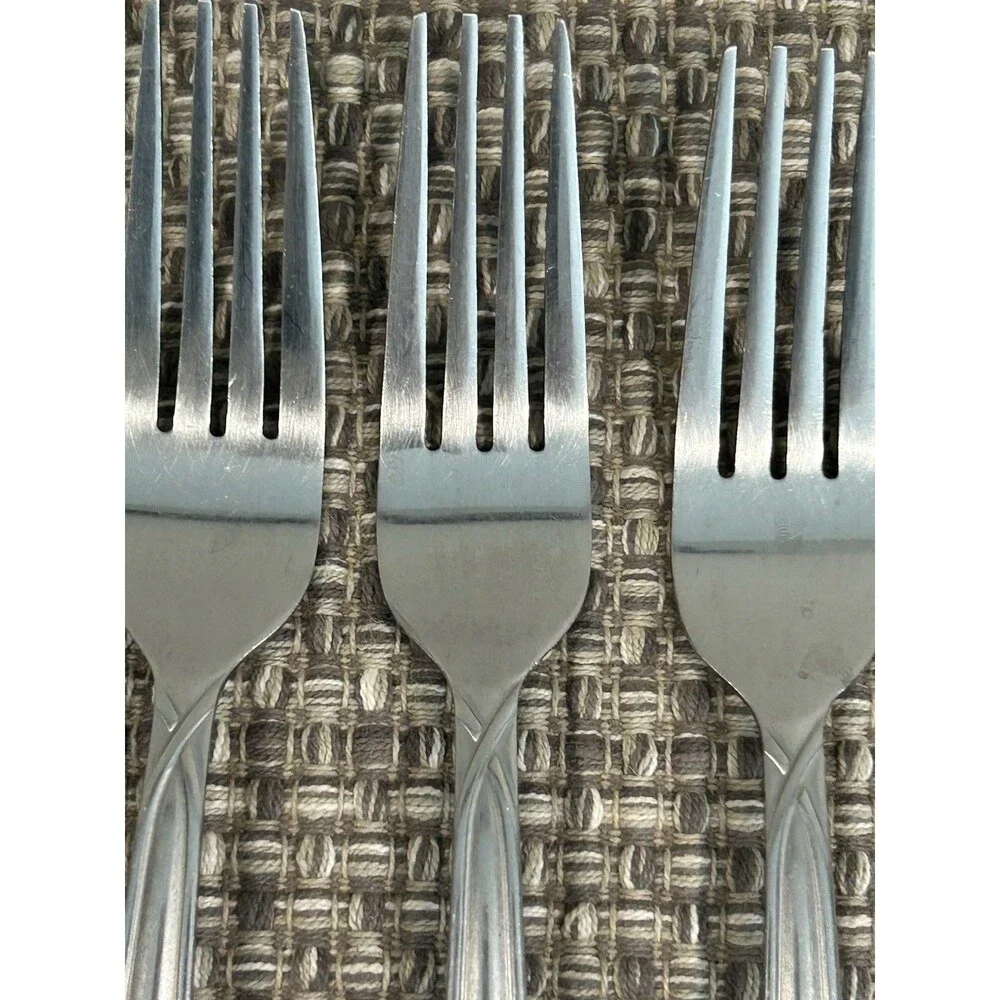 Cambridge Crossroad Sand Stainless Steel Dinner Forks Set Of 8 Flatware
